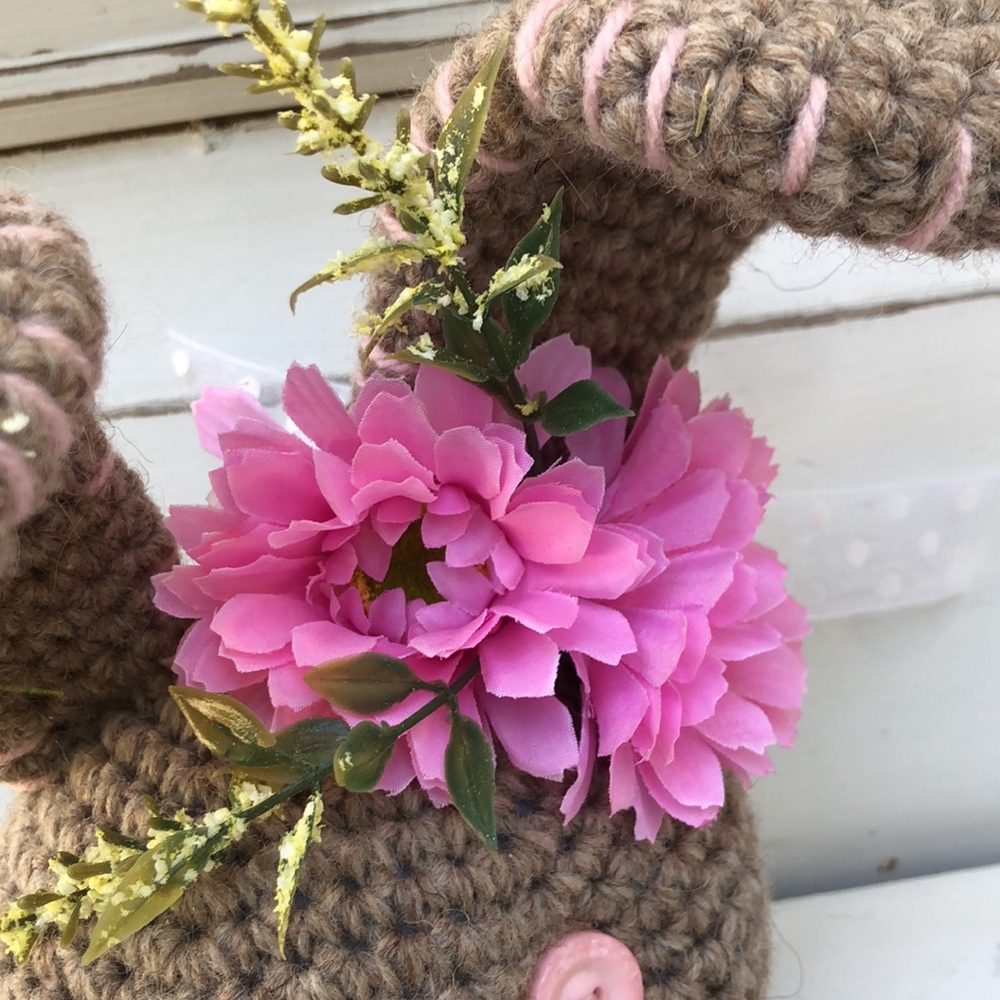Crocheted rabbit head - Picture 2 of 4